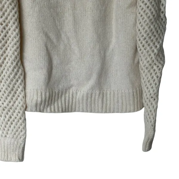 LoveShackFancy Rosie Sweater Sz S Baby Alpaca Merino wool Cream - Image 6