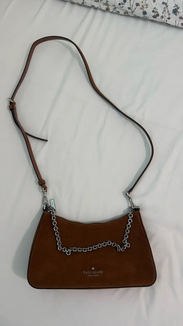 Brown Suede Kate Spade Bag - Image 5