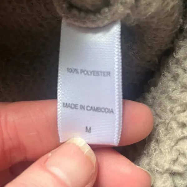 Koolaburra by UGG Tan Long Sleeve Warm Cozy Comfy Sherpa Hoodie Sweater Size M - Image 5