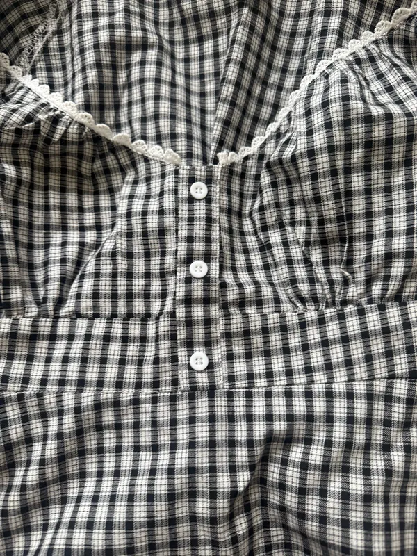 SheIn Blouse Gingham shirt - Image 2