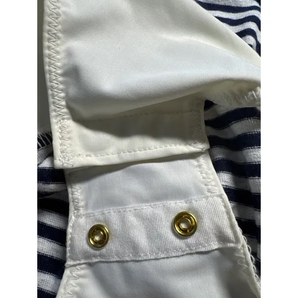 J.Crew Striped Bodysuit Top Nautical Casual Layering‎ Tee Shirt L - Image 10