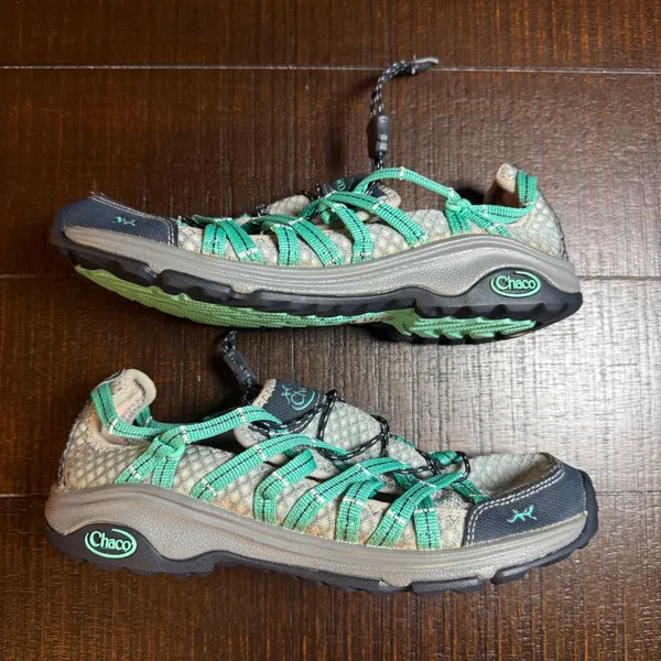 Chacos Outcross Evo 1 Womens 7 Water Hiking Shoes Gray Teal J105368 Gorpcorp - Image 9