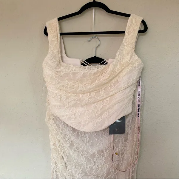 NWT House of CB 'Una' & 'THERESE' SET skirt corset in‎ VINTAGE CREAM LACE size S - Image 4