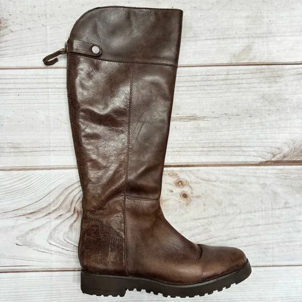 Franco Sarto Riding Boot Cosmina Brown Leather Tall Equestrian Heritage Prep - Image 4