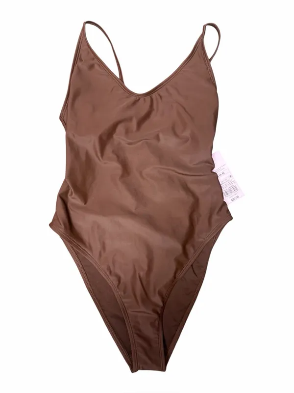 Wild Fable Brown Cutout Back One Piece Swimsuit NWT Size Small 4-6 - Image 5