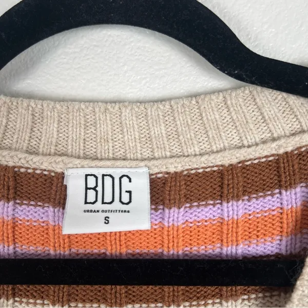Urban‎ Outfitters BDG Mixed Stripe V Neck Sweater - Image 3