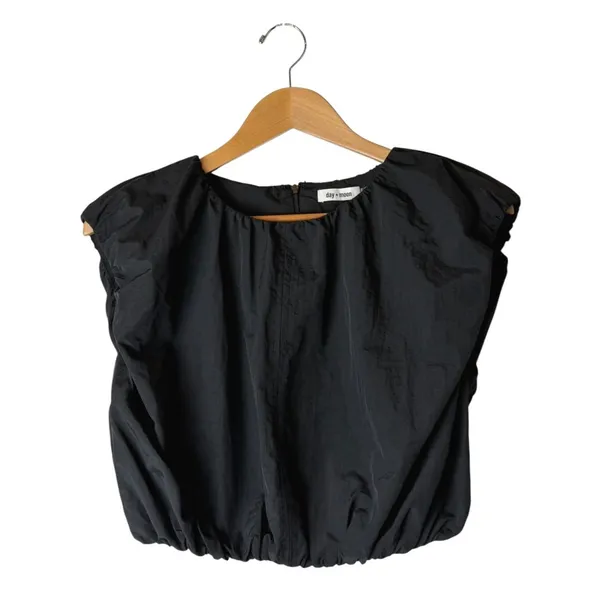 Day + Moon 2 Piece Set Women Small Black NWT Bubble Hem‎ Top Skirt Parachute - Image 2