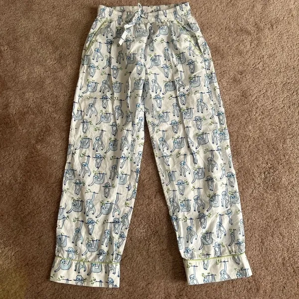 NEW NWOT Roller Rabbit Sleepy Sloth Liza Lounge Set Pants & Top Pajamas Size nXS - Image 10
