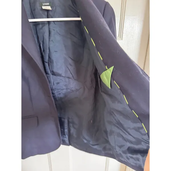 J.Crew navy blue wool blazer size 4 - Image 2