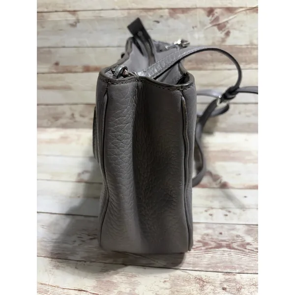 Kate Spade New York Leighton Pebbled Leather Gray Satchel Handbag Old Purse - Image 3