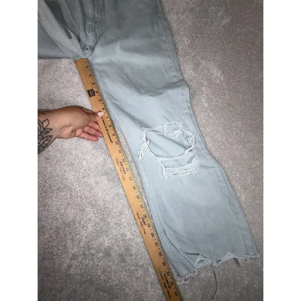 vervet light blue distressed wide leg crop‎ jeans 25 - Image 8