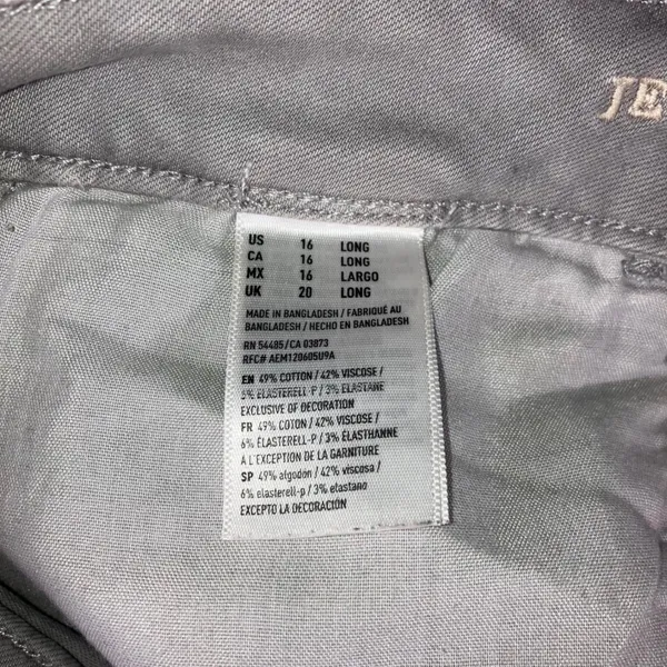 American Eagle Super‎ Stretch X Jeans Women 16 Long High Rise Distressed - Image 9