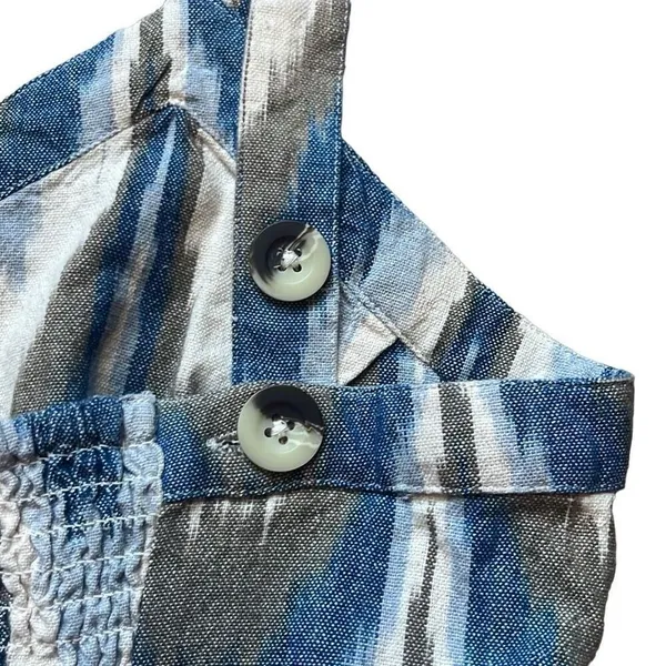 Shyanne Blue Tan Southwestern Print Cotton Mini‎ Dress XS Country Sundress Rodeo - Image 6