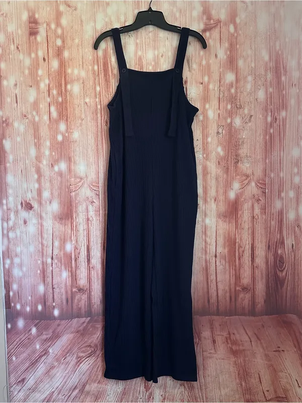 Halara Navy Blue Corduroy Overalls Jumpsuit Size XS NWT - Image 2