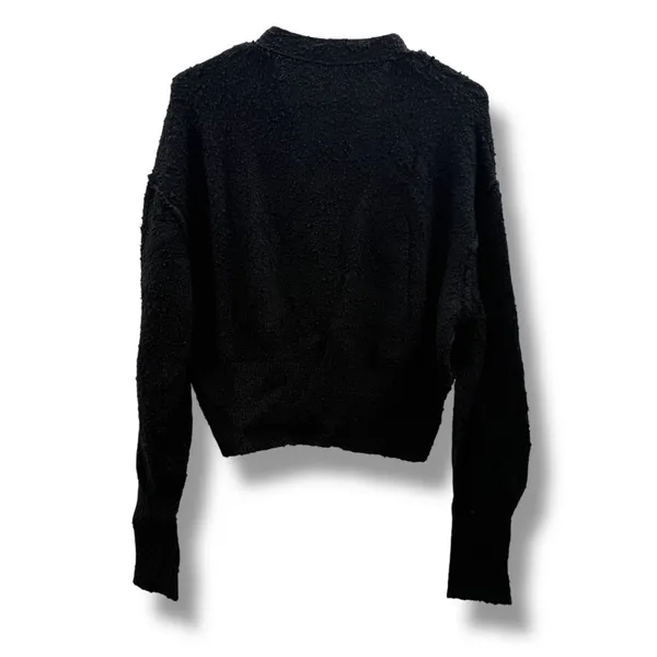 Free People Found My Friend Cardigan Womens XS‎ Black Textured Knit OB1329716 - Image 3