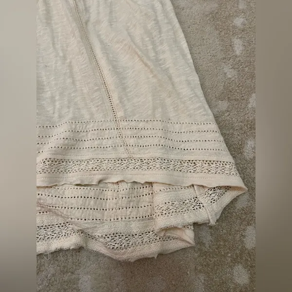 Free People NWT beaded cream Fast Times Cold Shoulder Top Women's size medium - Image 3