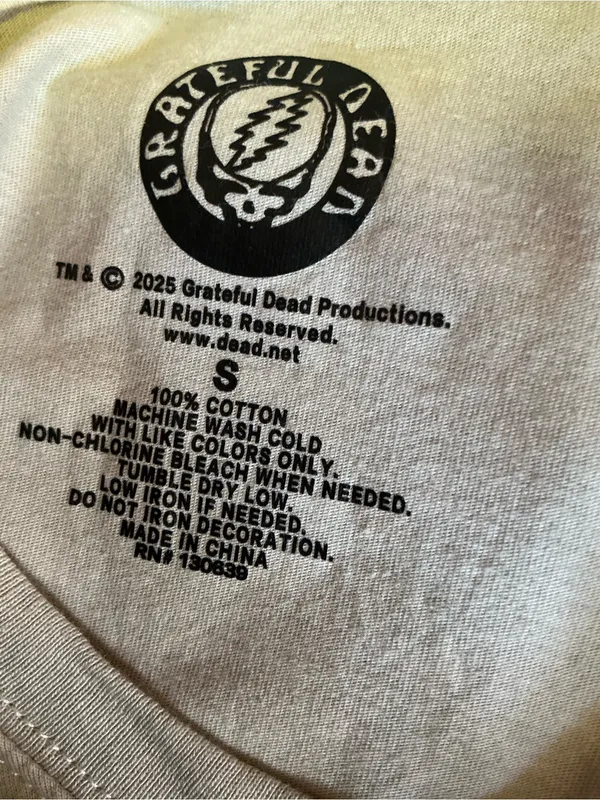 Grateful Dead Dancing Bear Steal Your Face Crop Top Tee 2025 Small - Image 2