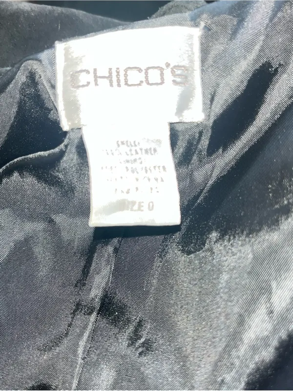 Chico's Black Suede Zip Front Jacket - Image 9