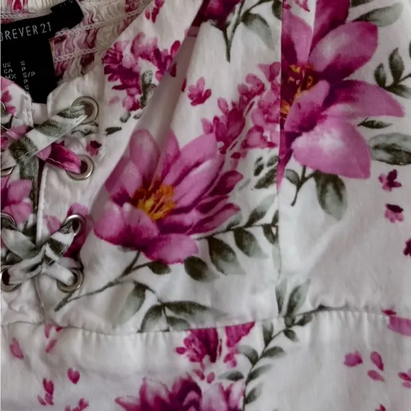 Forever 21 Pink Floral Tank Top - Image 4