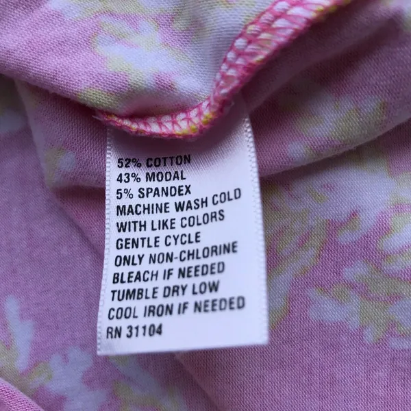Crown & Ivy Pink‎ Coral Print Dress Lime NEW NWT Size XS Knit Preppy - Image 7