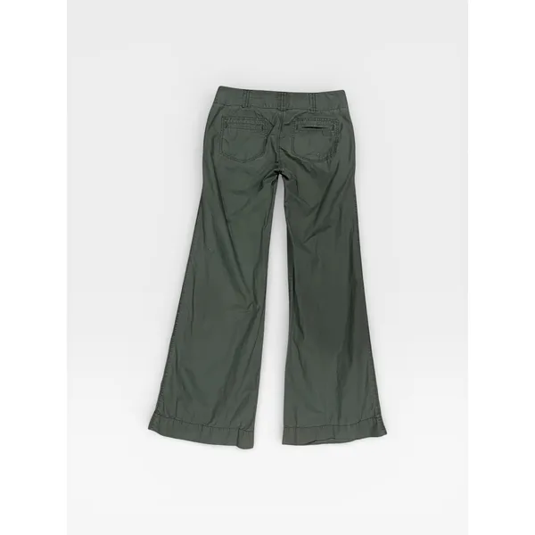 The Limited Lowrise Boho Flare Wide-leg Cotton Khaki Pants - Image 6