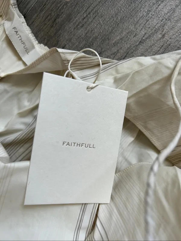 Faithfull the Brand Cream Maxi Slip Dress with Spaghetti Straps - Image 4