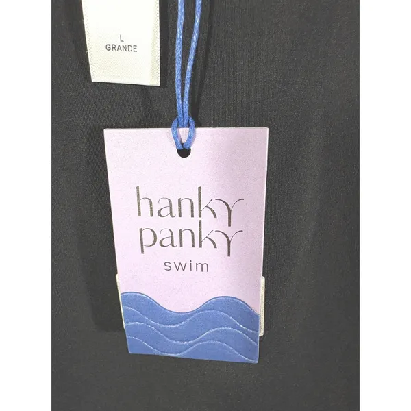 Hanky Panky Underwire One Piece Swimsuit Black Plunge Neck 7R8441 L - Image 6
