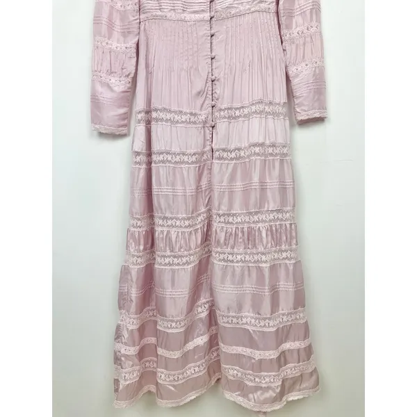 LoveShackFancy Ellitia Dress Victorian Lace Maxi Light Lilac Viscose US 0 NWT - Image 8