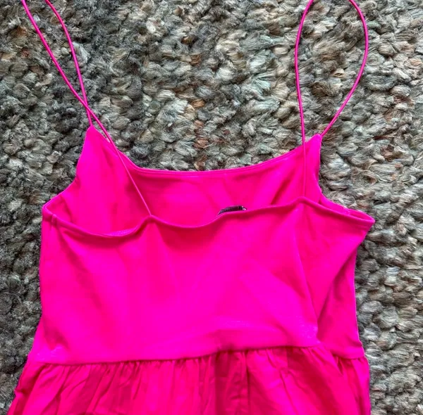 fuchsia pink combination dress - Image 7