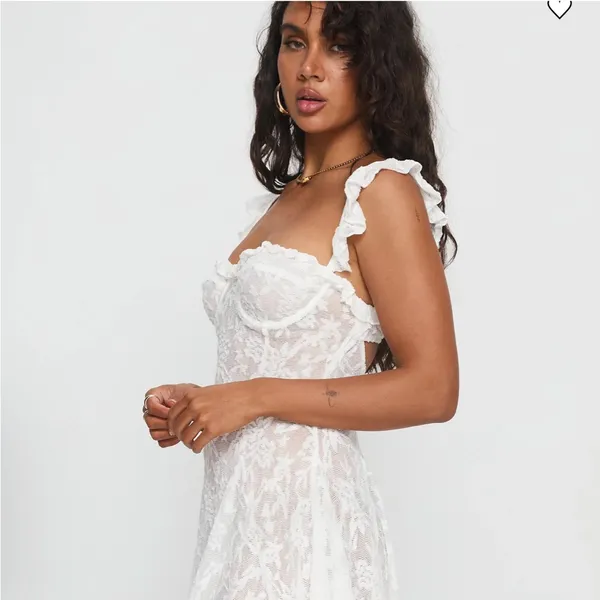 Princess Polly Mariea white frill mini dress new with tags size 0 - Image 2