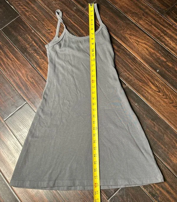 Spaghetti strap mini dress Los Angeles Apparel California basics classic cotton - Image 2