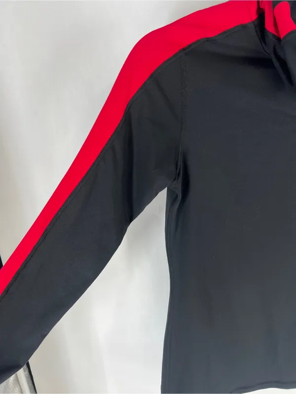 ALALA Race Turtleneck Top Black Red Mesh Thumbhole Athletic Top Size S - Image 6