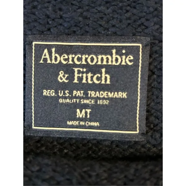 ABERCROMBIE & FITCH Navy Blue Zipper Sweater Dress Medium Tall Women's (0958) - Image 6