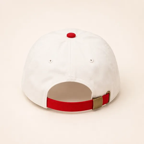 Time and Tru Yacht Club Baseball Cap Cream Red Nautical USA Classic American Hat - Image 3