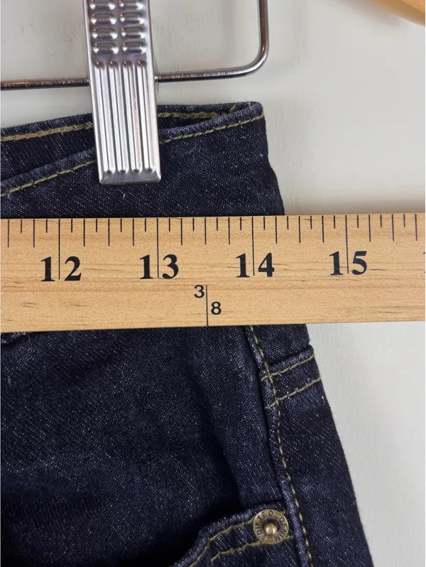 Edikted Dark Wash Cuffed Baggy Wide Leg Jeans Y2K Denim Size XS - Image 10