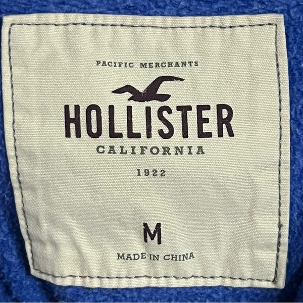 Hollister‎ Pullover Sweatshirt Bird Graphic Print Women’s Size Medium Blue - Image 7