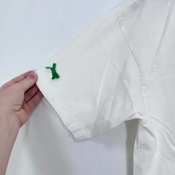 Vintage White Single Stitch Christmas Village Bow Coquette Sleep Shirt‎ One Size - Image 3