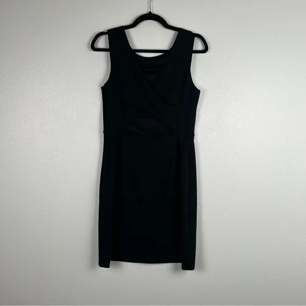 Betsey Johnson scuba Sheath Crepe‎ Dress Cross Back Sz 8 - Image 8