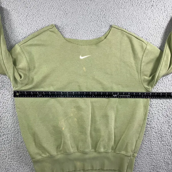 Nike Sweatshirt Women‎ Small Oversized Center Swoosh Logo Pullover Bleached - Image 7