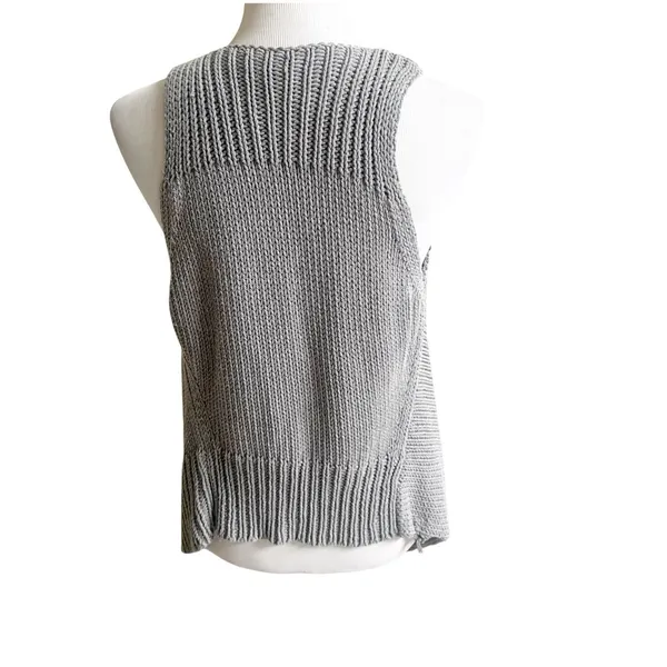 Theory Women’s Draped Knit Vest Size Large Gray Minimalist Quiet Luxury - Image 8