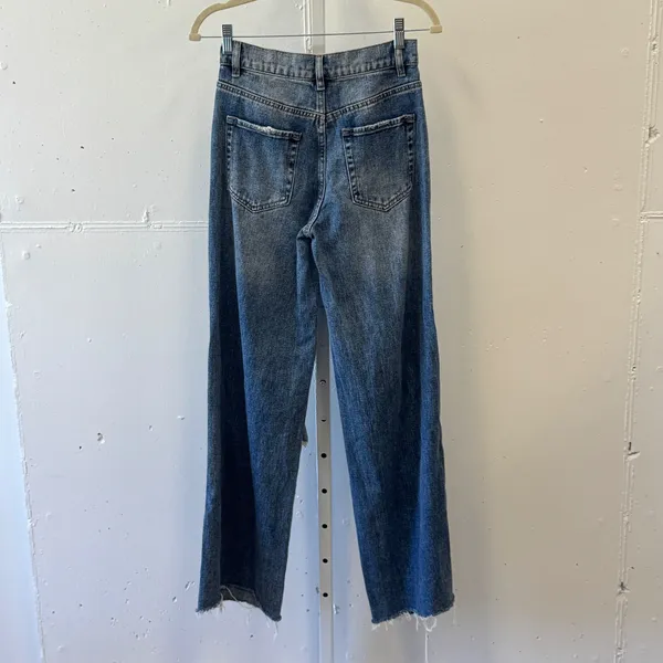 PacSun Baggy Jeans Blue Distressed High Rise Wide Leg‎ 25 Contemporary - Image 2