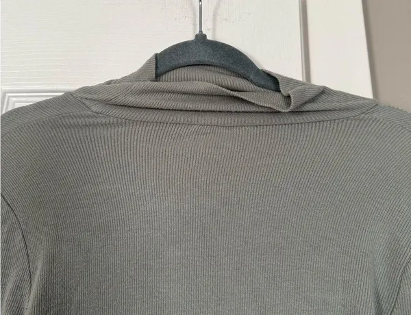 Aritzia Wilfred Grey Thermal Layering Mock Neck Sweater - Image 6