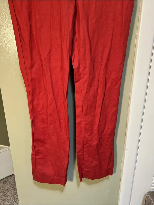 Ann Taylor Women's Size‎ 6 Skinny Dress Pant Burnt Red Orange Stretch Cotton - Image 3