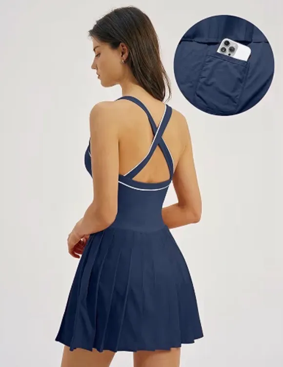 Navy blue athletic dress - Image 2