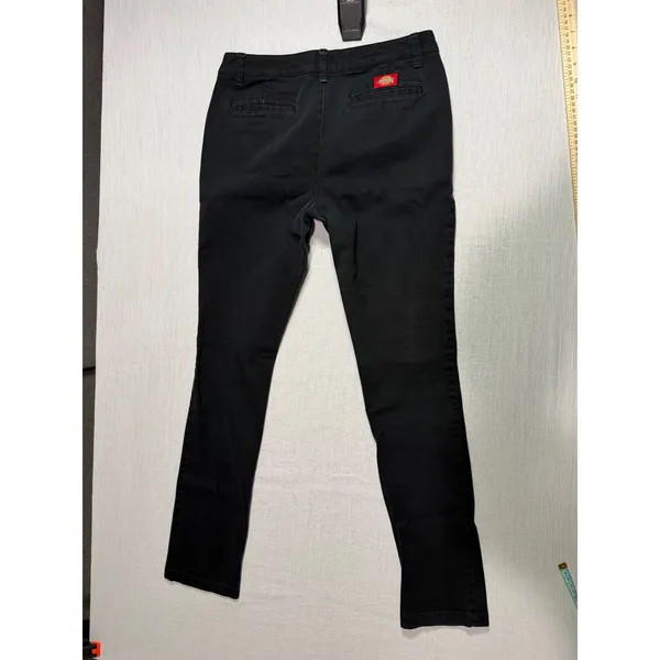 Dickies Womens Black Slim Fit Straight Leg Chino Work Pants Size 9/29 - Image 2