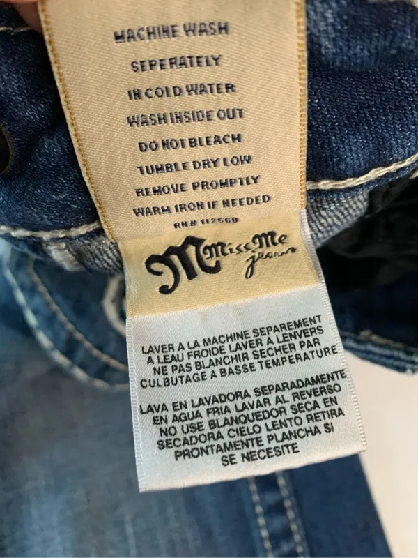 Miss Me Skinny Bedazzled Glam Fleur De Lis Jeans JP5109SK-2 size 27 - Image 10