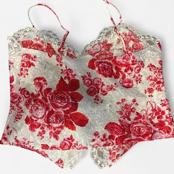 Vintage *RARE* 90s Victoria's Secret Gold Label Floral Set - Image 7
