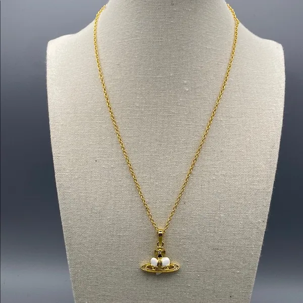 Vivienne Westwood Gold and White Necklace - Image 6