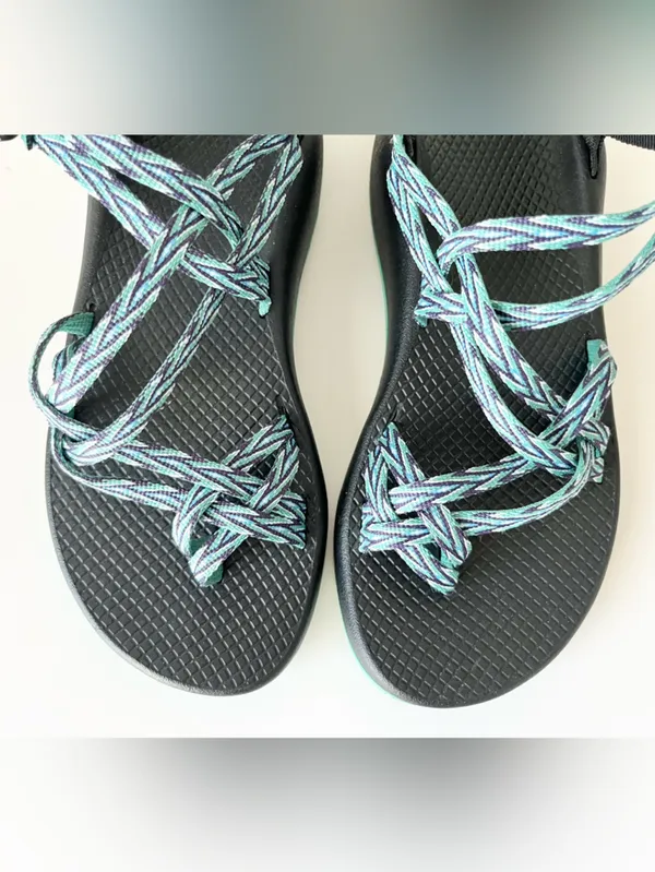 Chaco Dagger strappy water hiking sandals black teal women’s 8 - Image 7