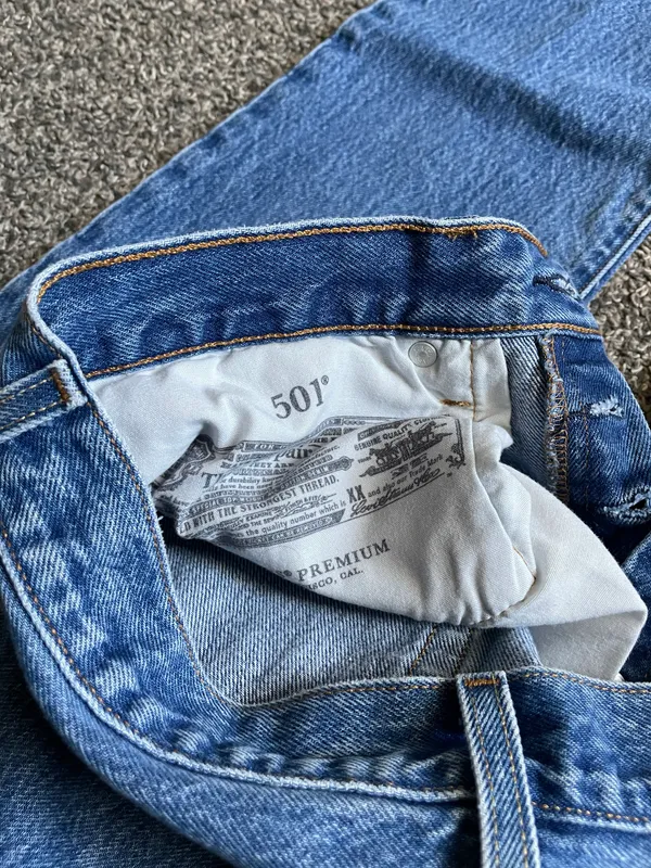 Levi's 501 Dark Wash Jeans - Image 5